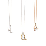 Armenian Initial Two-Tone Gold Pendants