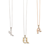 Armenian Initial Two-Tone Gold Pendants