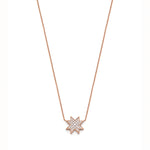 Asteri Diamond Pavé Mini Star Necklace in Rose Gold