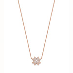 Asteri Diamond Pavé Mini Star Necklace in Rose Gold