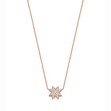 Asteri Diamond Pavé Mini Star Necklace in Rose Gold
