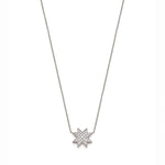 Asteri Diamond Pavé Mini Star Necklace in White Gold