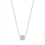 Asteri Diamond Pavé Mini Star Necklace in White Gold