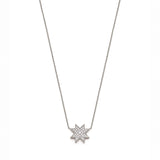 Asteri Diamond Pavé Mini Star Necklace in White Gold
