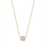 Asteri Diamond Pavé Mini Star Necklace in Yellow Gold