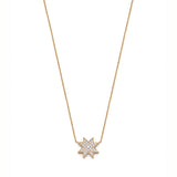 Asteri Diamond Pavé Mini Star Necklace in Yellow Gold