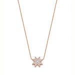 Asteri Diamond Pavé Star Necklace in Rose Gold