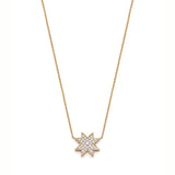 Asteri Diamond Pavé Star Necklace in Yellow Gold