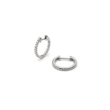 Diamond Pavé Inside-Out Hoop Earrings in White Gold