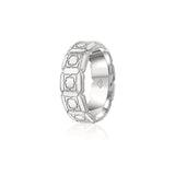 Engraved Motif Polished Finish Standard Fit 6-7 mm Wedding Band in Platinum