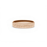 Hammered Finish Bevelled Edge 4-5 mm Wedding Band in Rose Gold