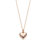 Heart of Mermaid Scale Motif Pendant in Rose Gold Back View