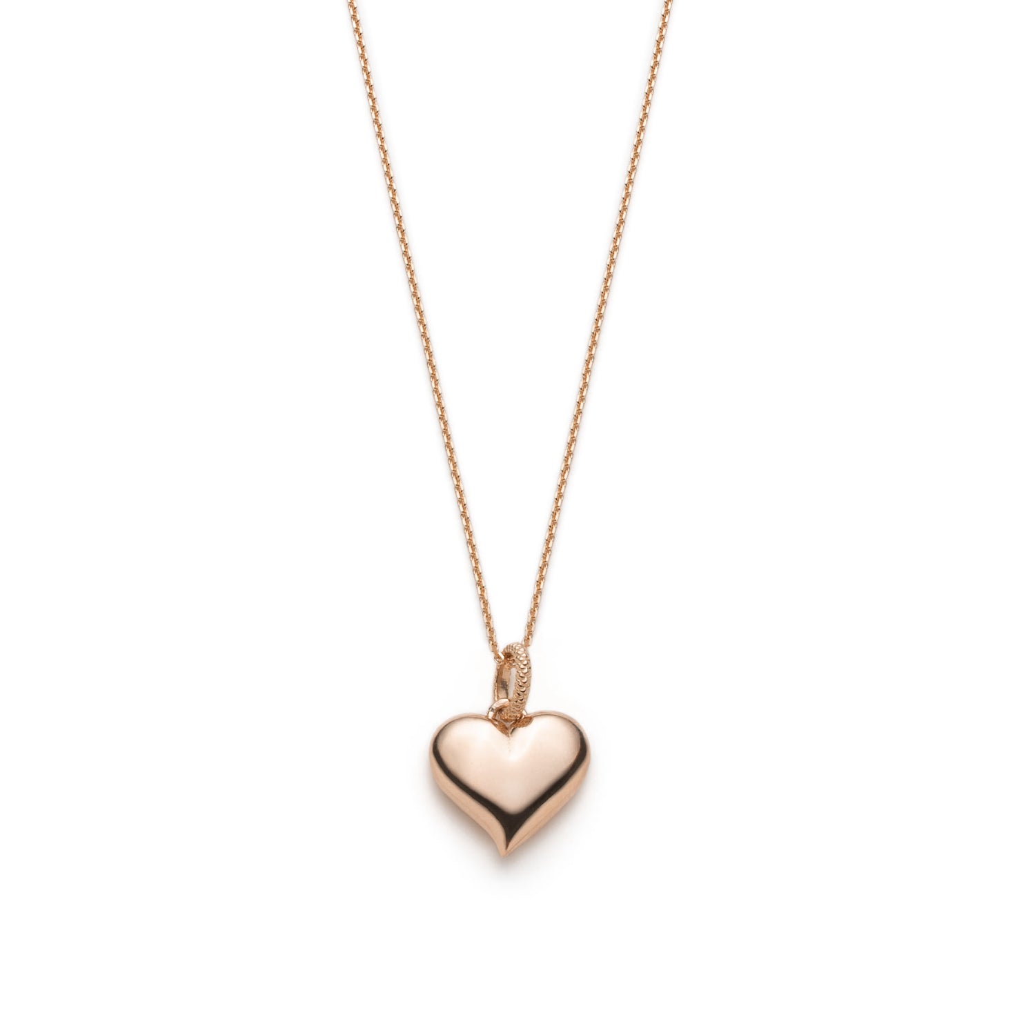 Heart of Mermaid Scale Motif Pendant in Rose Gold Back View