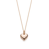 Heart of Mermaid Scale Motif Pendant in Rose Gold Back View