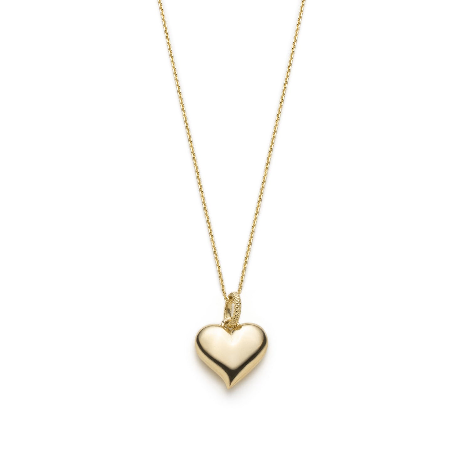 Heart of Mermaid Scale Motif Pendant in Yellow Gold Back View