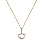 Large Lepi Lab-Grown Diamond Pavé Mermaid Scale Motif Pendant in Yellow Gold