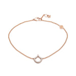 Lepi Diamond Pavé Mermaid Scale Motif Bracelet in Rose Gold