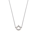 Lepi Diamond Pavé Mermaid Scale Motif Necklace in White Gold