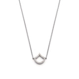 Lepi Diamond Pavé Mermaid Scale Motif Necklace in White Gold