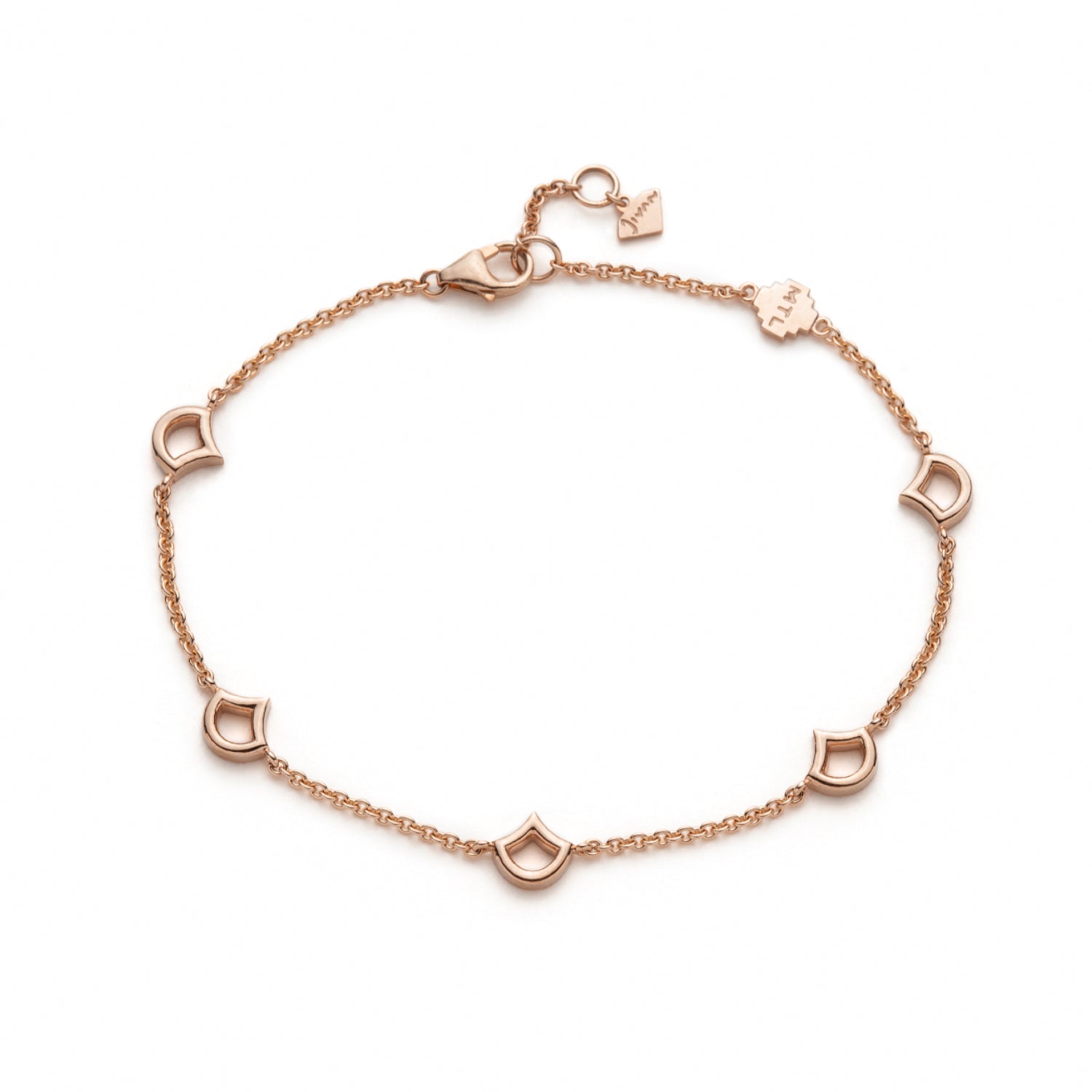 Lepi Mermaid Scale Mini Motif Bracelet in Rose Gold