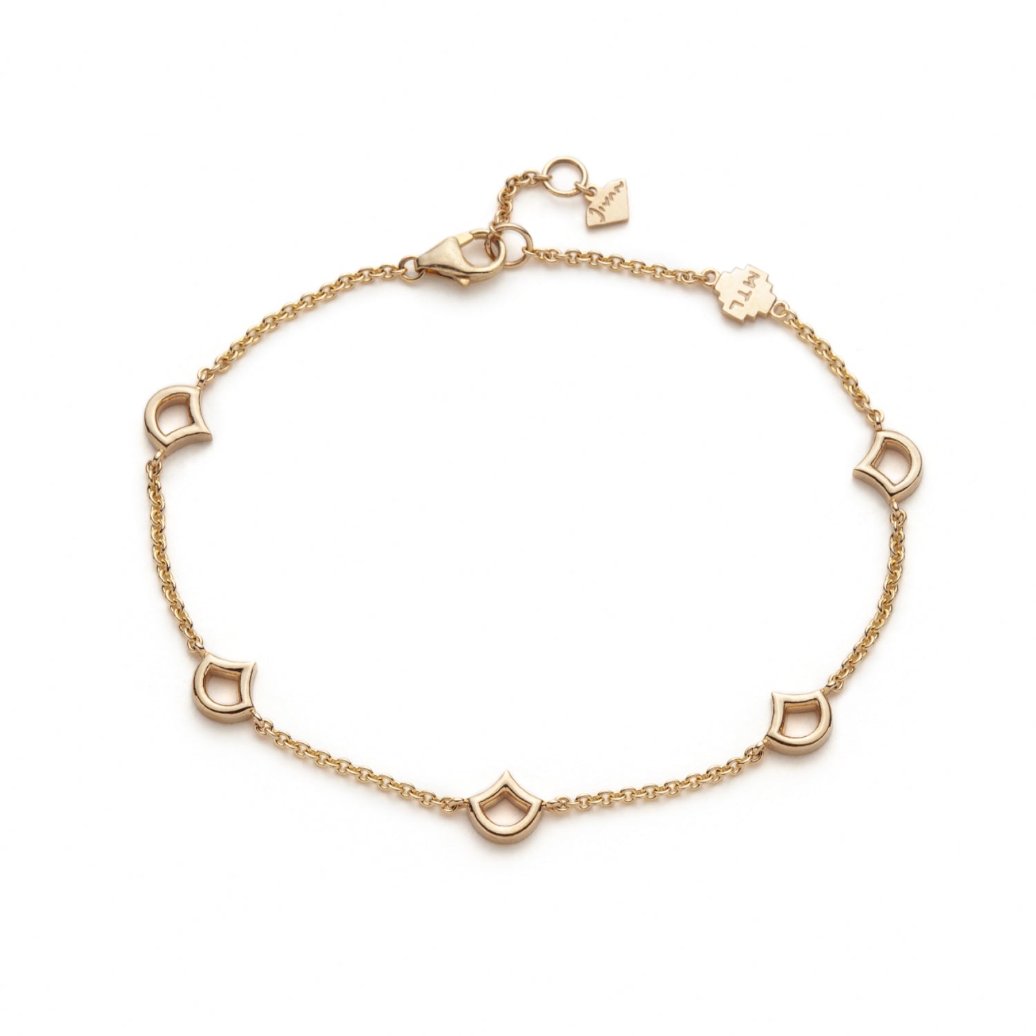 Lepi Mermaid Scale Mini Motif Bracelet in Yellow Gold