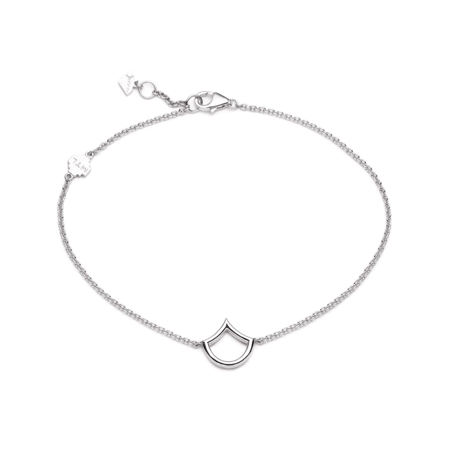 Lepi Mermaid Scale Motif Bracelet in White Gold
