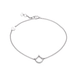 Lepi Mermaid Scale Motif Bracelet in White Gold