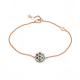 Lepi Mermaid Scale Motif Mother of Pearl Reversible Bracelet in Rose Gold Back View