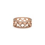 Lepia Mermaid Scale Motif Band in Rose Gold