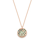 Lepia Mermaid Scales Motif Abalone Pendant in Rose Gold