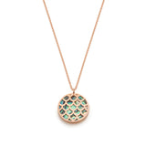 Lepia Mermaid Scales Motif Abalone Pendant in Rose Gold
