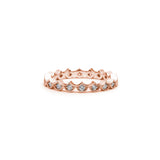 Lepia Mermaid Scales Motif Diamond Eternity Ring in Rose Gold