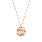 Lepia Mermaid Scales Motif Mother of Pearl Pendant in Rose Gold