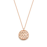 Lepia Mermaid Scales Motif Mother of Pearl Pendant in Rose Gold