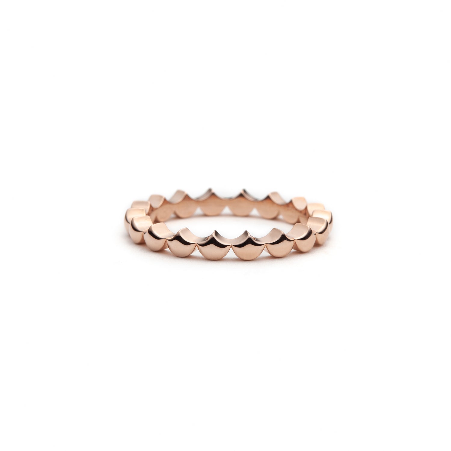 Lepia Mermaid Scales Motif Ring in Rose Gold