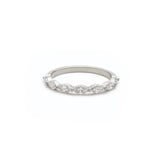 Marquise Cut Diamond Shared Prong Half-Eternity Ring in White Gold