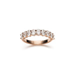 Mermaid Oval-Shaped Lab-Grown Diamond Half-Eternity Ring in Rose Gold