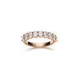 Mermaid Oval-Shaped Lab-Grown Diamond Half-Eternity Ring in Rose Gold