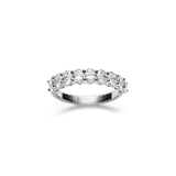 Mermaid Oval-Shaped Lab-Grown Diamond Half-Eternity Ring in White Gold