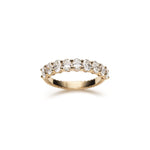 Mermaid Oval-Shaped Lab-Grown Diamond Half-Eternity Ring in Yellow Gold