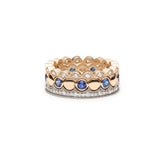 Bague d'éternité alternée Sirène en saphir