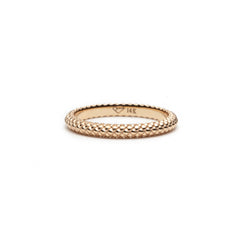 Mermaid Scales Motif Stackable Band in Yellow Gold