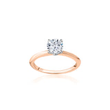 Round Brilliant Cut Diamond Classic Solitaire Engagement Ring in Rose Gold