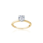 Round Brilliant Cut Diamond Classic Solitaire Engagement Ring in Yellow Gold