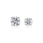 Round Brilliant Cut Diamond Stud Earrings