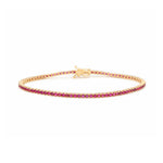 Round Cut Ruby Tennis Bracelet