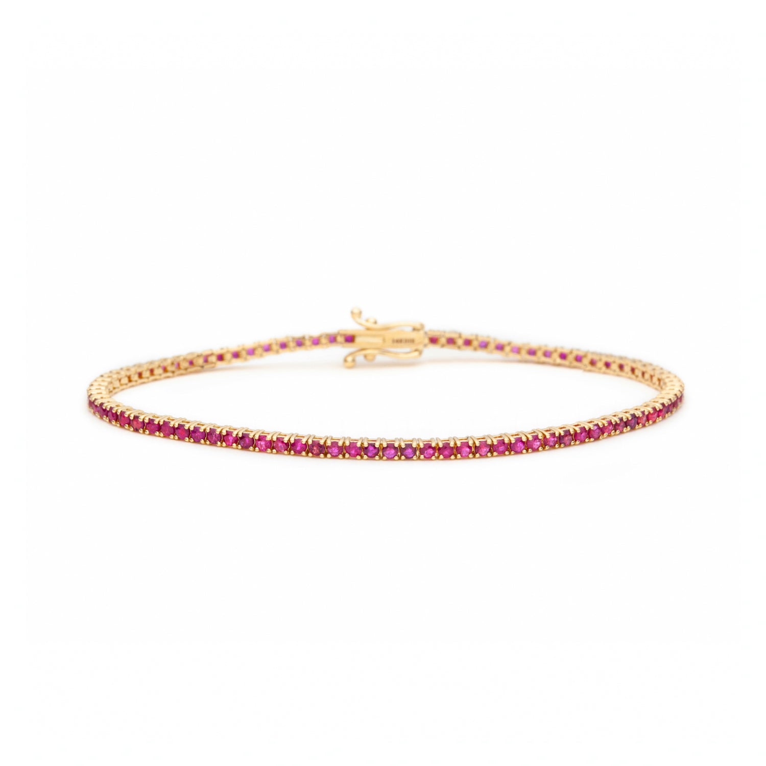 Round Cut Ruby Tennis Bracelet