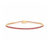 Round Cut Ruby Tennis Bracelet