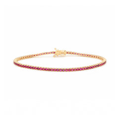 Round Cut Ruby Tennis Bracelet
