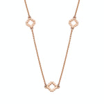 Seven Mini Step Motif Necklace in Rose Gold